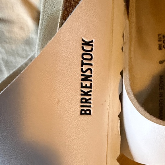 Birkenstock Arizona Big Buckle White Double-Strap Sandals, Sz 41 - Picture 2 of 7